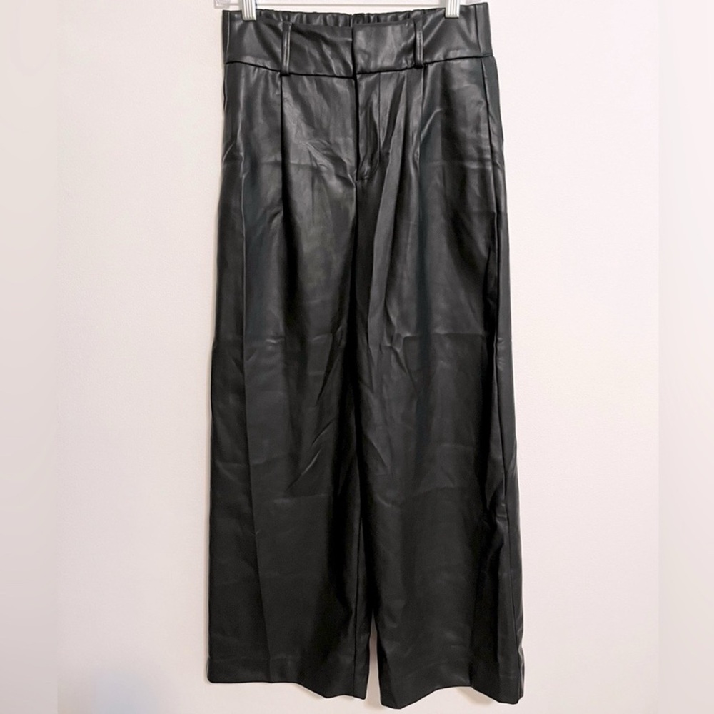 Banana Republic Black Faux Leather Pants